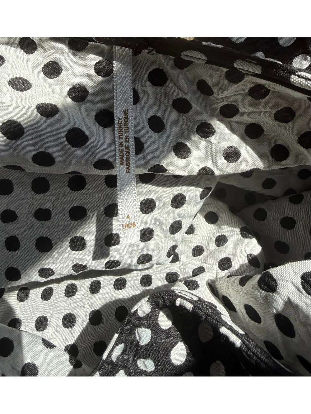 Free People Polka Dot Puff Sleeve Crop Top Blouse Black White Size 4 Boho